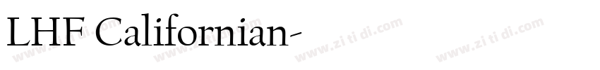 LHF Californian字体转换